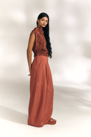 Opalo, espurna print silk top