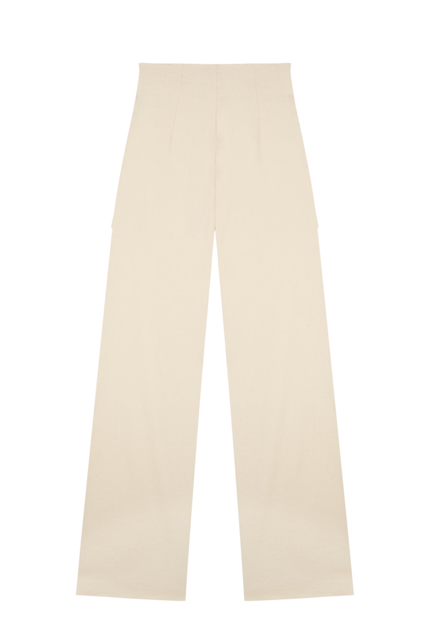 Organica, ivory high-waisted pants