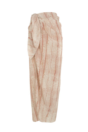 Pareo, irony print silk skirt