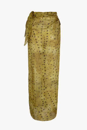 Pareo, llimona print ramie skirt