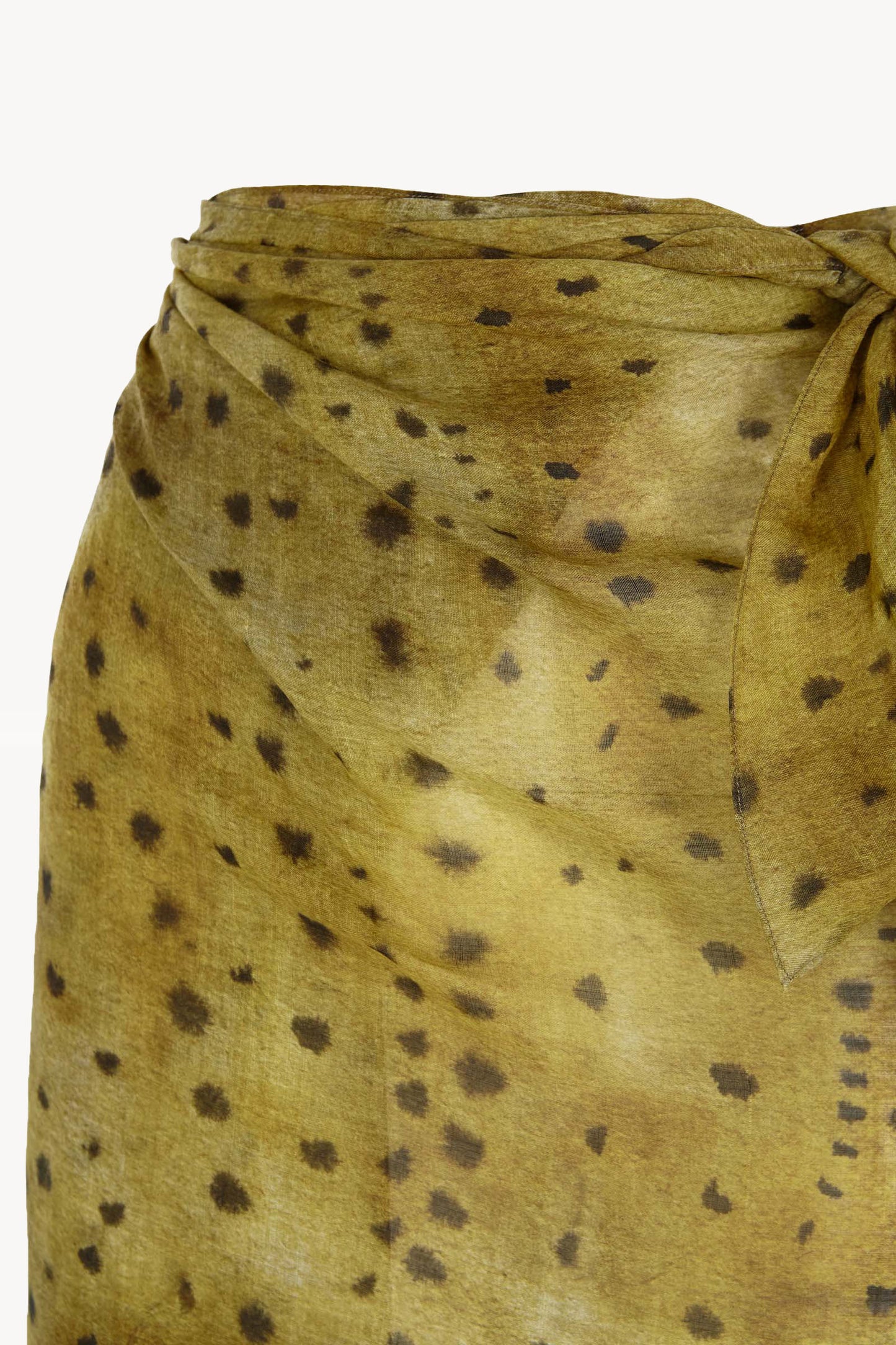 Pareo, llimona print ramie skirt