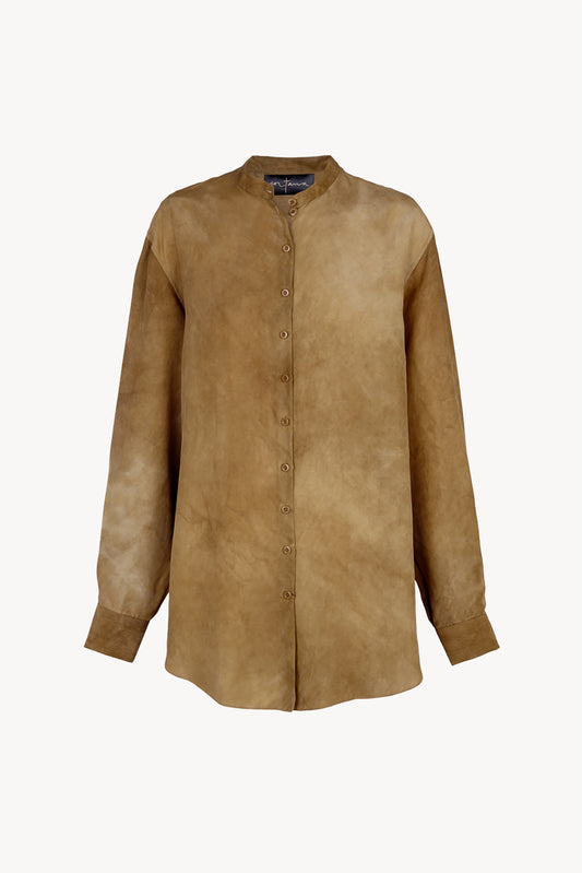 Park, bronze maltinto silk shirt 