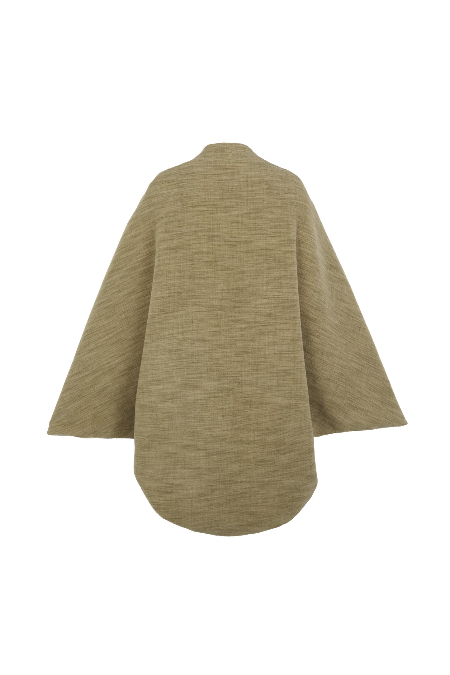 Path, green melange double-face coat