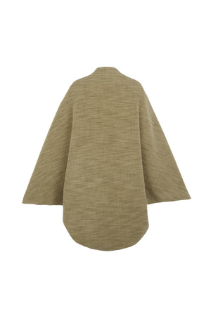 Path, green melange double-face coat