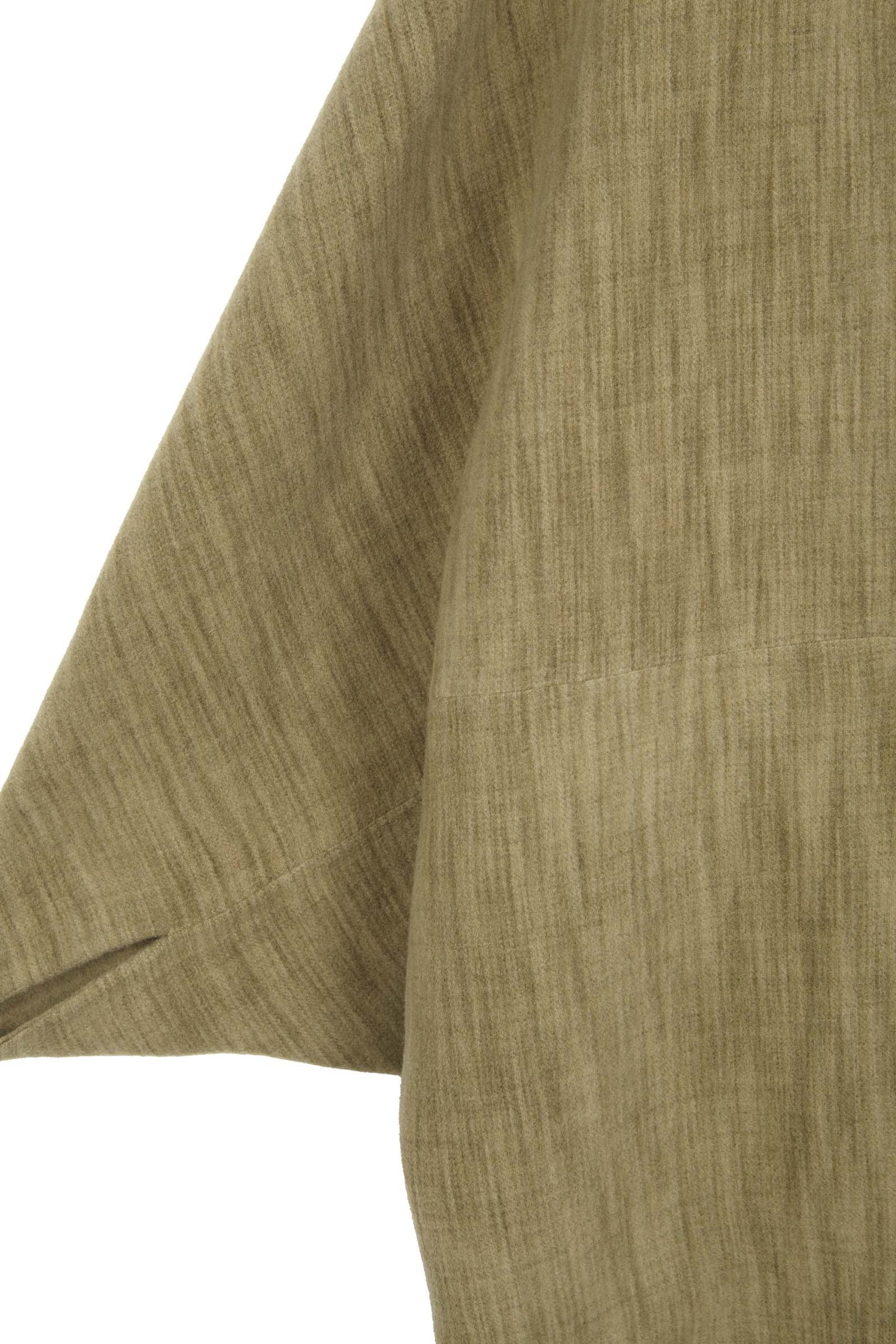 Path, green melange double-face coat