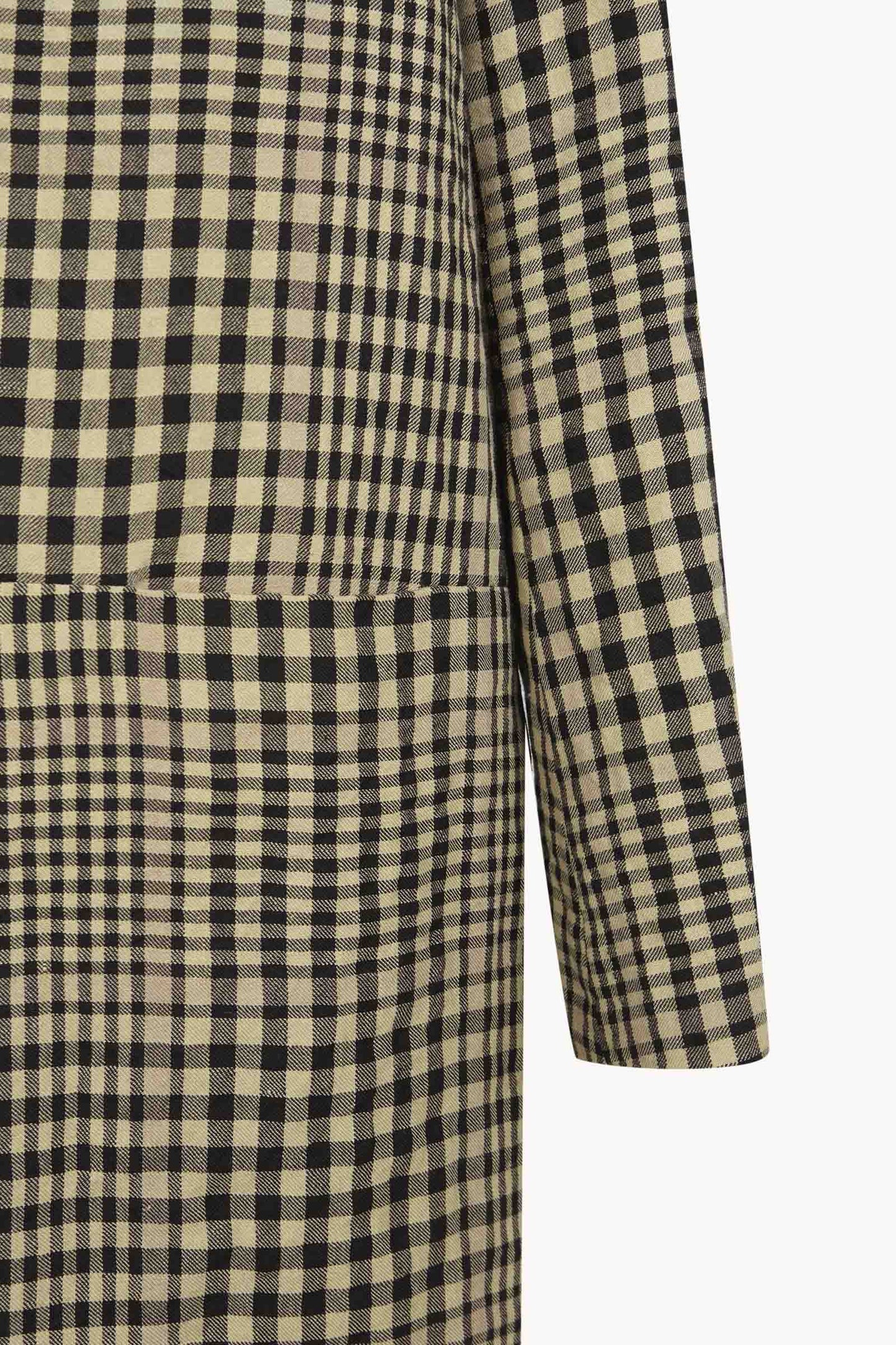 Pausa, virgin wool and linen plaid jacket