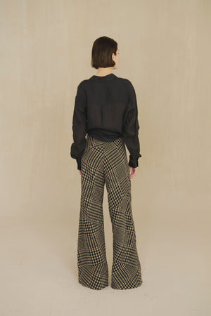 Dennis, camisa oversize de ramio negro