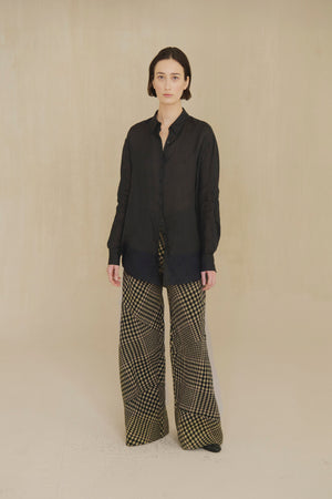 Dennis, camisa oversize de ramio negro