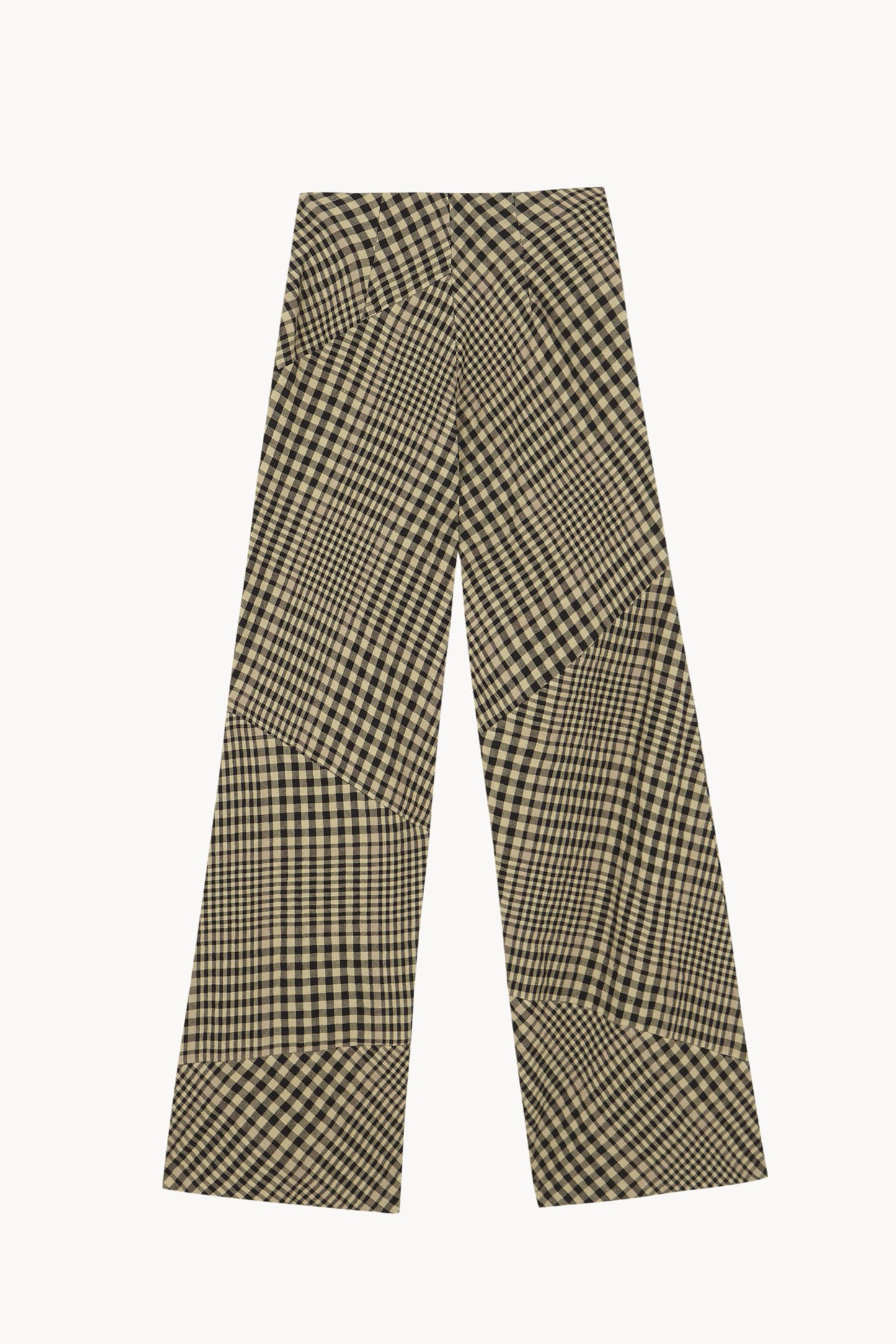 Pausa, pantalon cuadros de lana virgen y lino