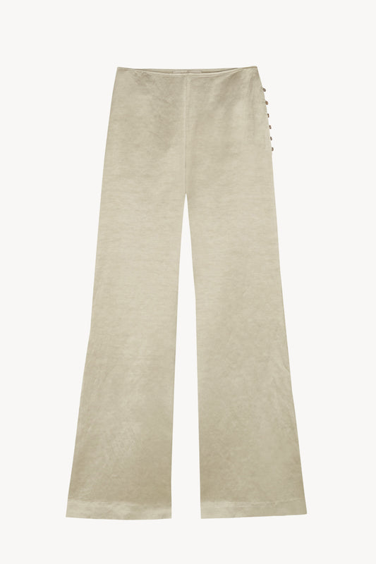 Paz, pantalon de campana nacar