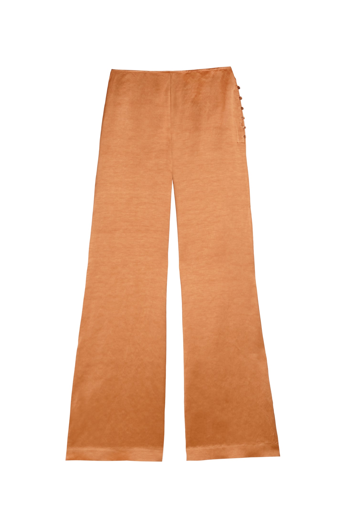 Paz, tangerine flare pants 