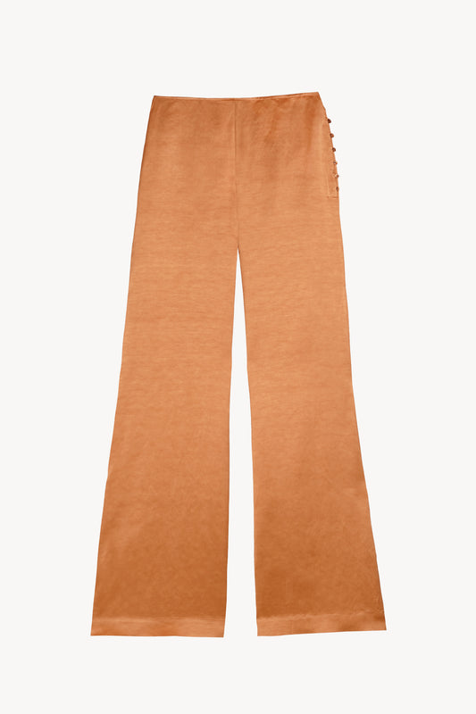 Paz, tangerine flare pants 