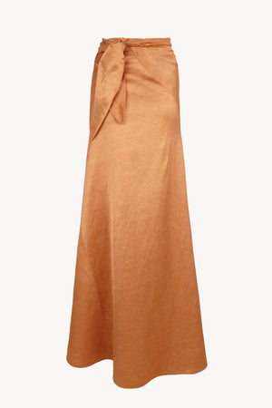 Paz, tangerine long skirt