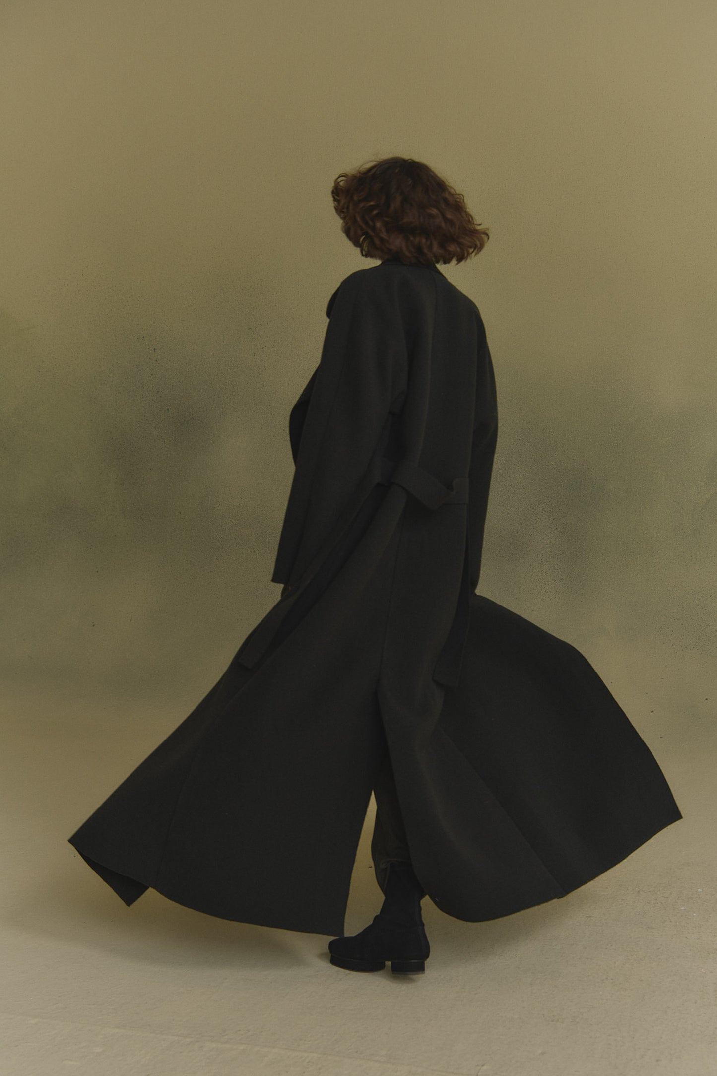 Penumbra, black double-face coat