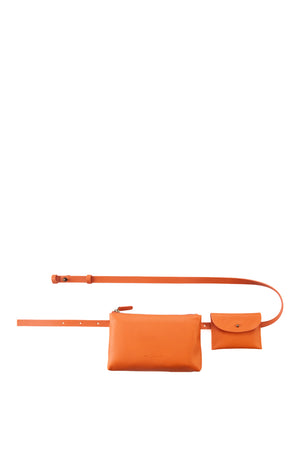 Petra, orange leather belt bag