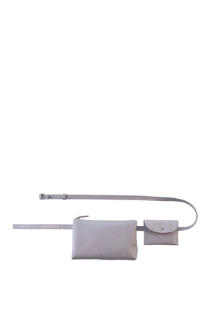 Petra, beige leather belt bag