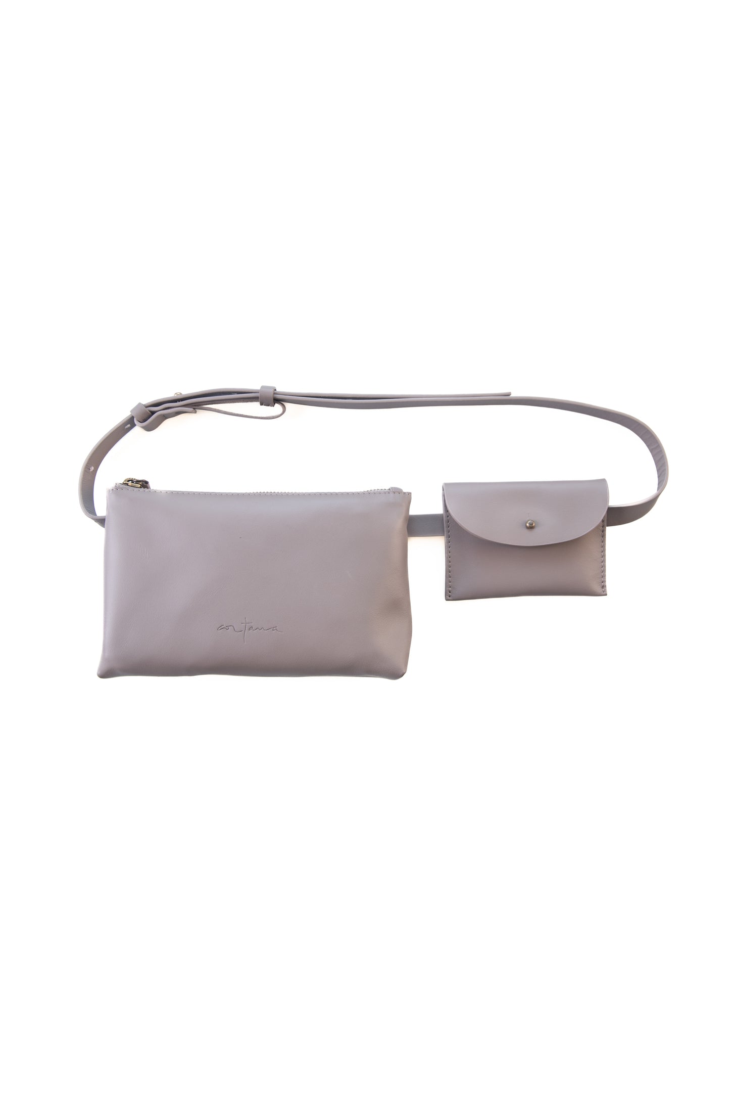 Petra, beige leather belt bag