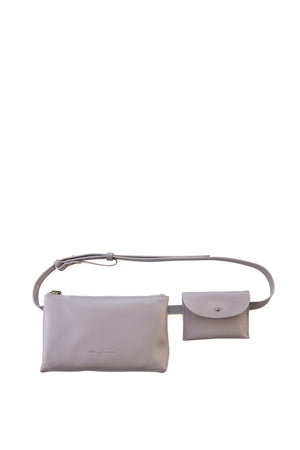 Petra, beige leather belt bag