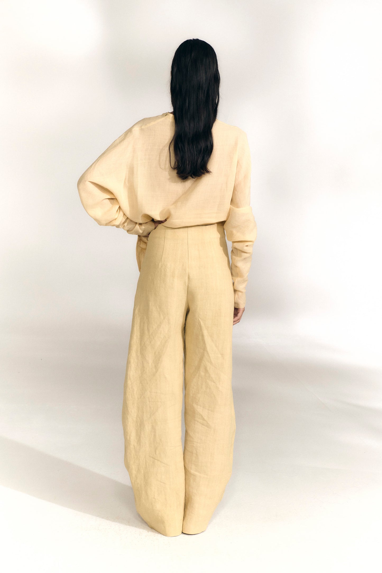 Costa, pantalon de lino beige mares