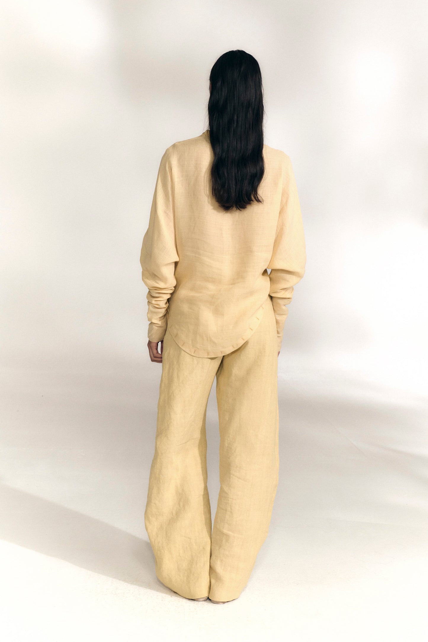 Costa, pantalon de lino beige mares