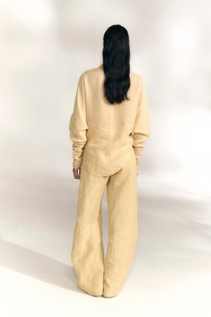 Costa, pantalon de lino beige mares