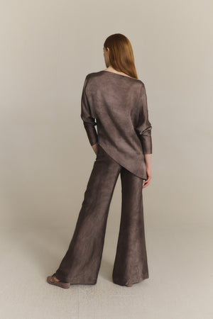 Poline, fade mauve organza trousers