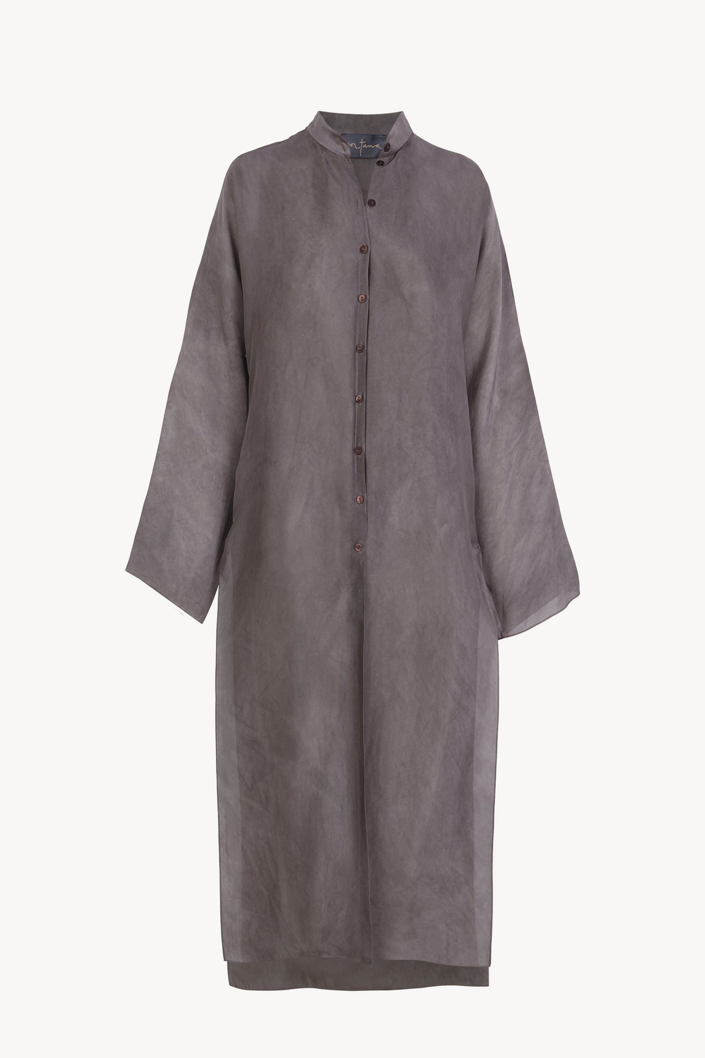 Poline, fade mauve long organza shirt