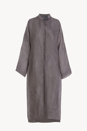 Poline, fade mauve long organza shirt