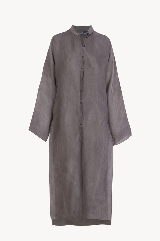 Poline, fade mauve long organza shirt