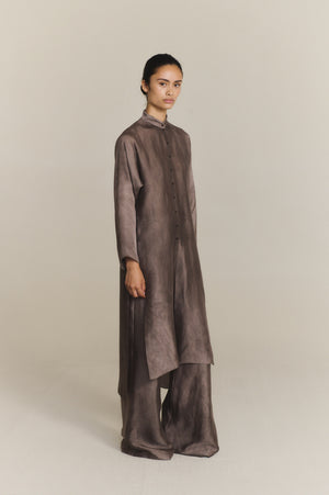 Poline, fade mauve organza trousers