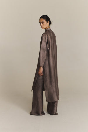 Poline, fade mauve organza trousers