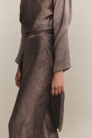 Poline, fade mauve organza trousers