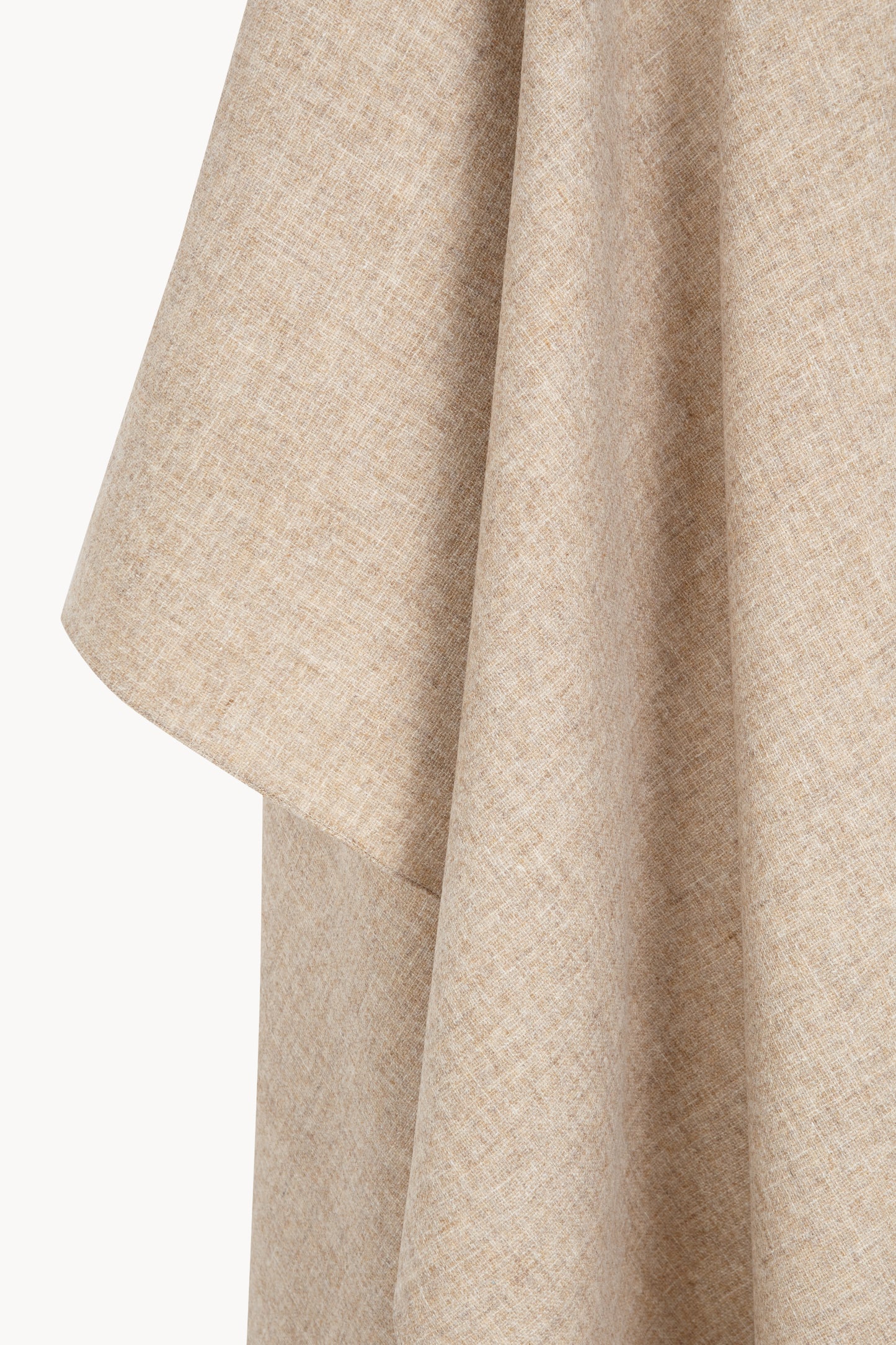 Poncho, beige melange wool coat