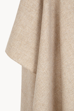 Poncho, beige melange wool coat