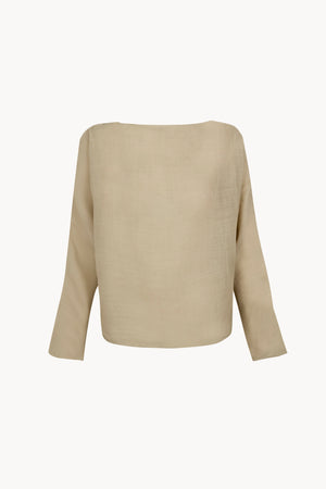 Poona, beige ramie top