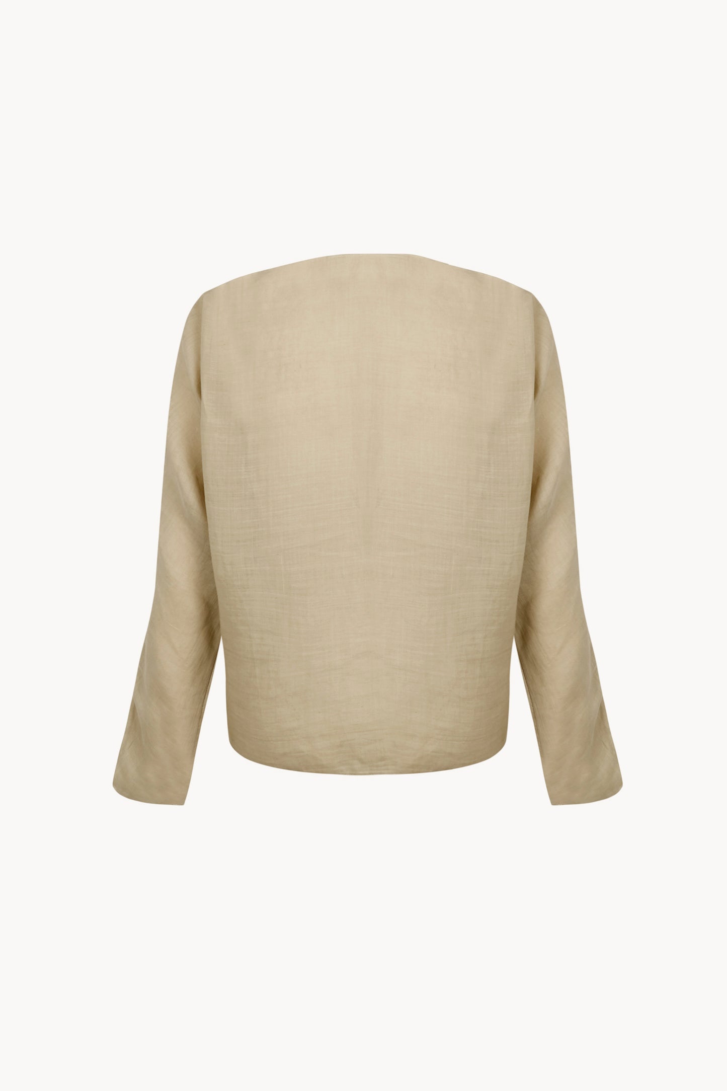 Poona, beige ramie top