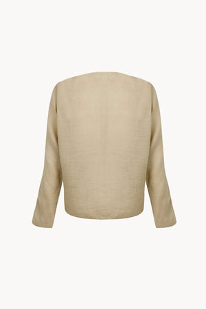 Poona, beige ramie top