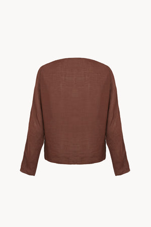 Poona, toasted red ramie top