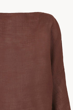 Poona, toasted red ramie top