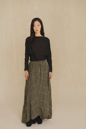 Poona, black ramie top