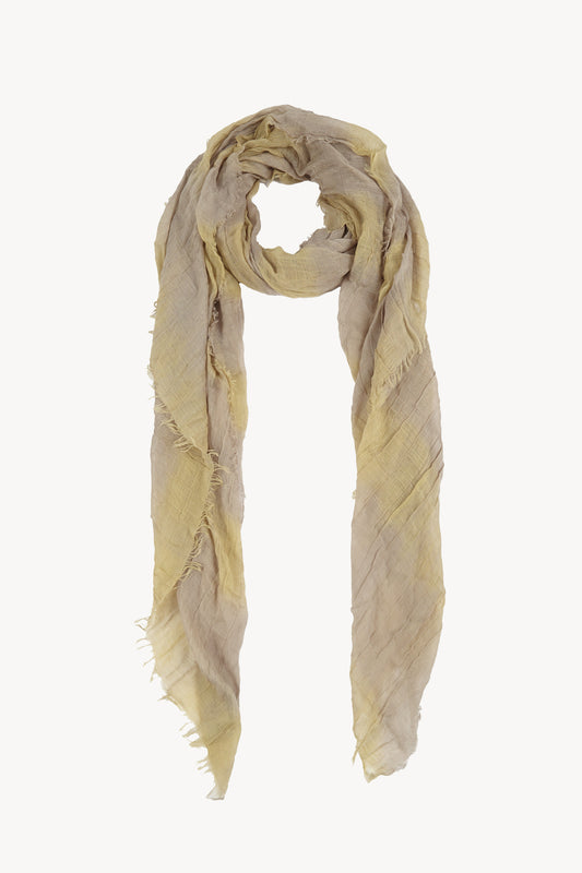 Postcal, light yellow striped scarf