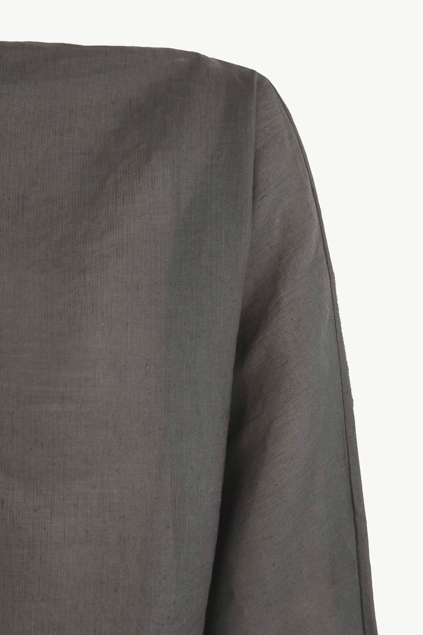 Pune, dark grey cotton and linen top