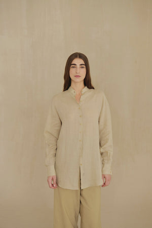 Raoul, camisa de ramio beige
