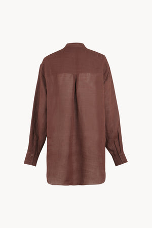 Raoul, toasted red ramie shirt