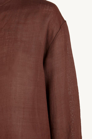 Raoul, toasted red ramie shirt