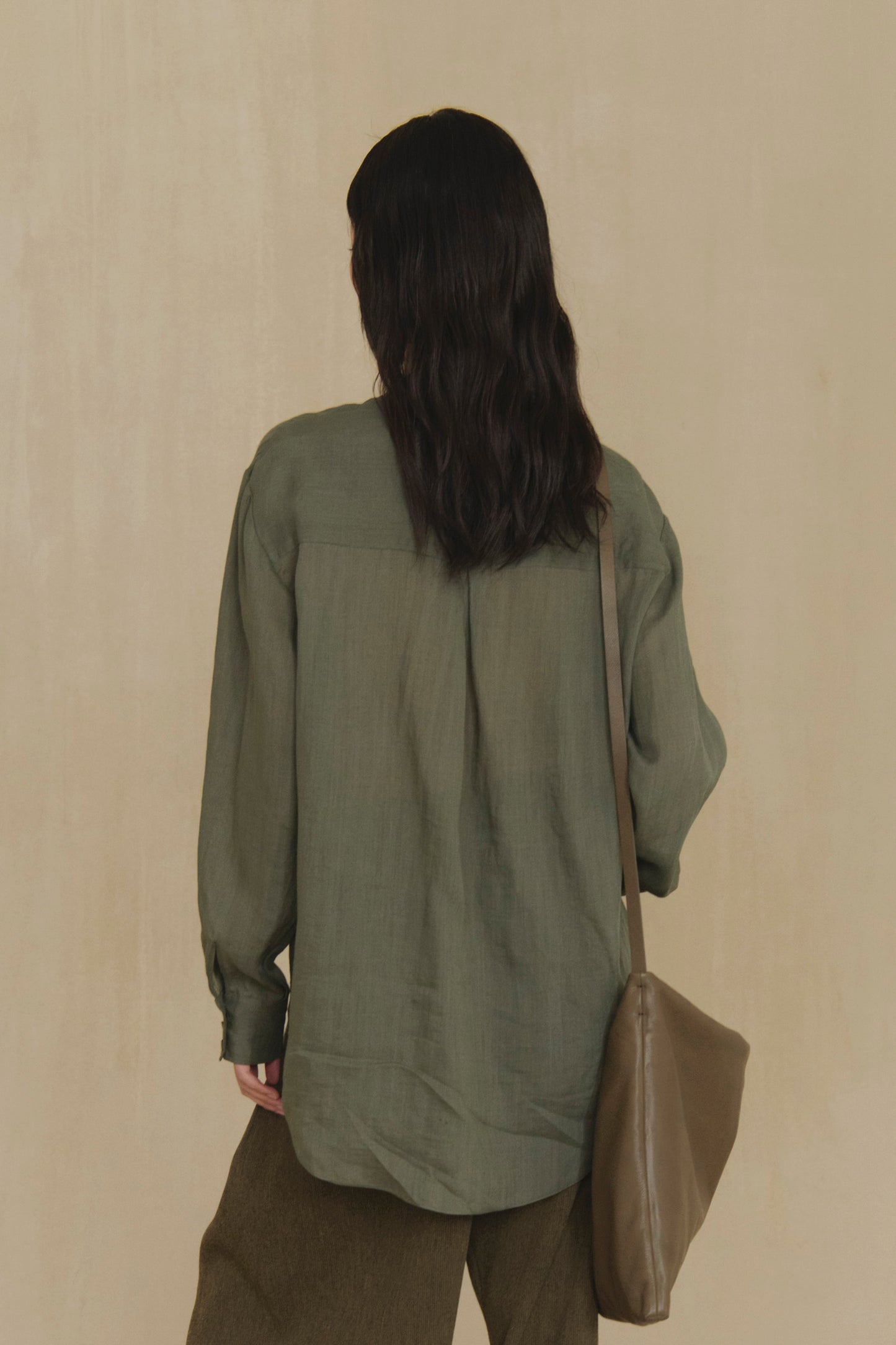 Raoul, camisa de ramio verde gris