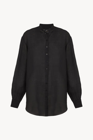Raoul, grey oversized ramie shirt