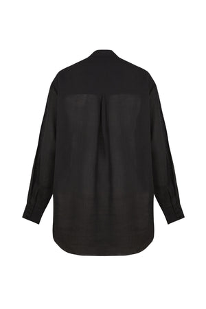 Raoul, grey oversized ramie shirt