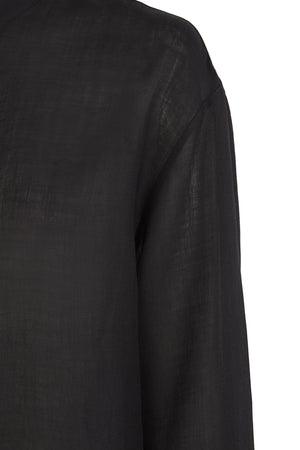 Raoul, grey oversized ramie shirt