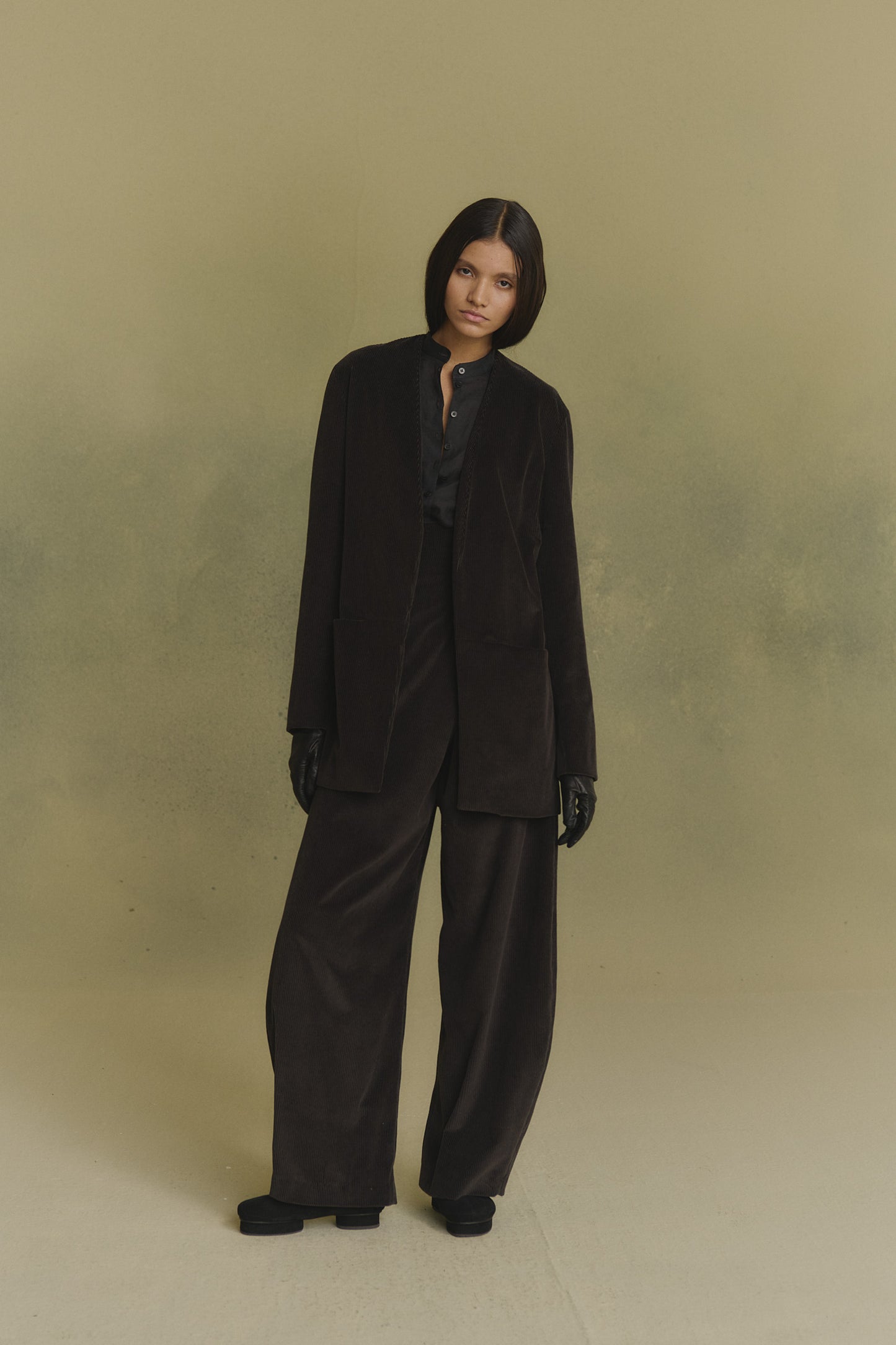 Eracle, oversized grey chocolate blazer